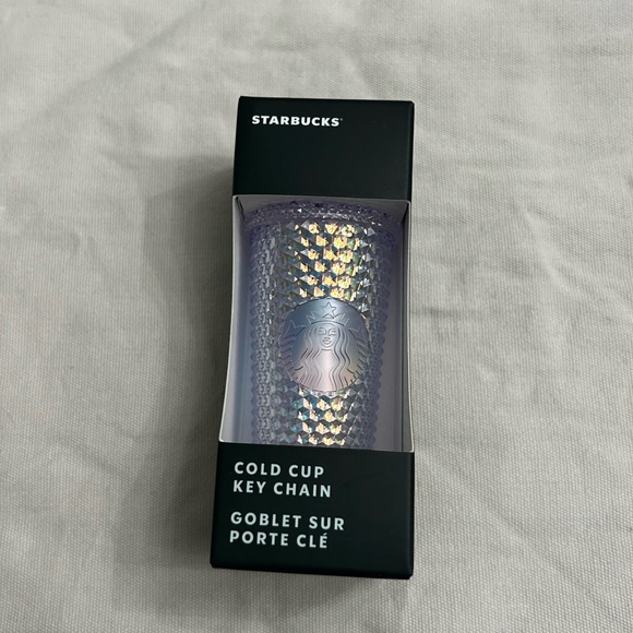 Starbucks Christmas 2023 Cold Cup Key Chain / Ornament Unicorn Studded Bling - Picture 3 of 4